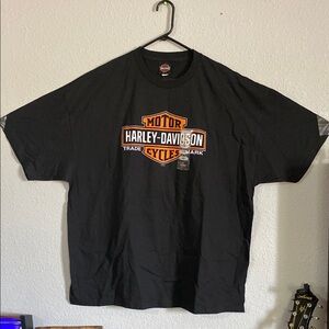 Harley-Davidson Black and Orange Short Sleeve Tee
